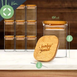 Eckige Gläser Bambusdeckel 17 Eckige Gläser Bambusdeckel -KLarstein Verkaufsgeschäft 10038300 yy 0008 logo