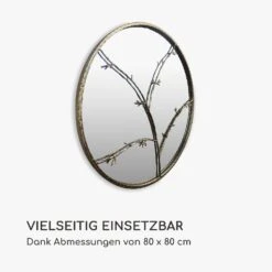 [Wiederverpackt] Berkeley Wandspiegel Metallrahmen Rund  Ø 80 Cm -KLarstein Verkaufsgeschäft 10039502 de 0004 logo 1