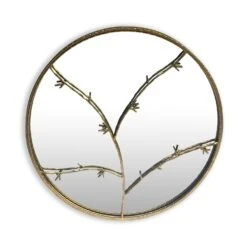 [Wiederverpackt] Berkeley Wandspiegel Metallrahmen Rund  Ø 80 Cm