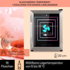 [Wiederverpackt] Vinamour 16 Uno Weinkühlschrank -KLarstein Verkaufsgeschäft 10039897 de 0003 usp