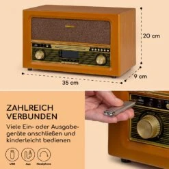 [Gebraucht] Belle Epoque 1906 DAB Retro-Stereoanlage -KLarstein Verkaufsgeschäft 10040014 de 0006 usp 1