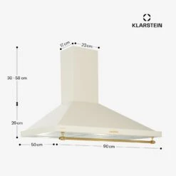 [Gebraucht] Montblanc 90 Dunstabzugshaube -KLarstein Verkaufsgeschäft 10040265 yy 0011 dimensions