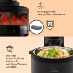 [Wiederverpackt] Vendure Heißluftfritteuse Mit Dampffunktion -KLarstein Verkaufsgeschäft 10040278 de 0002 usp 2
