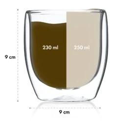 Glaswerk Altino Doppelwandige Thermogläser 250 Ml -KLarstein Verkaufsgeschäft 10040319 yy 0008 dimensions