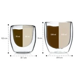 Glaswerk Mirano Doppelwandige Thermogläser Set 16 Glaswerk Mirano Doppelwandige Thermogläser Set -KLarstein Verkaufsgeschäft 10040321 yy 0007 dimensions