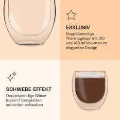 DUOS Jumbo Doppelwandiges Glas 2 X 310 & 410 Ml -KLarstein Verkaufsgeschäft 10040369 de 0005 logo