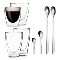 DUOS Doppelwandiges Glas 80, 200, 310, 400 Ml Inkl. Löffel