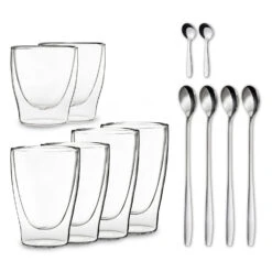 DUOS Doppelwandiges Glas 2 X 80, 310, 400 Ml Inkl. Löffel
