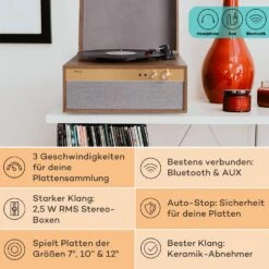 [Wiederverpackt] Berklee TT Case Plattenspieler -KLarstein Verkaufsgeschäft 10040462 de 0002 usp 1