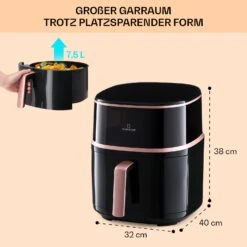 [Gebraucht] Air Bloom Heißluftfritteuse Mit Dampffunktion -KLarstein Verkaufsgeschäft 10040495 de 0007 usp