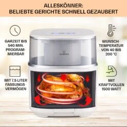[Wiederverpackt] Air Bloom Heißluftfritteuse Mit Dampffunktion -KLarstein Verkaufsgeschäft 10040497 de 0003 usp