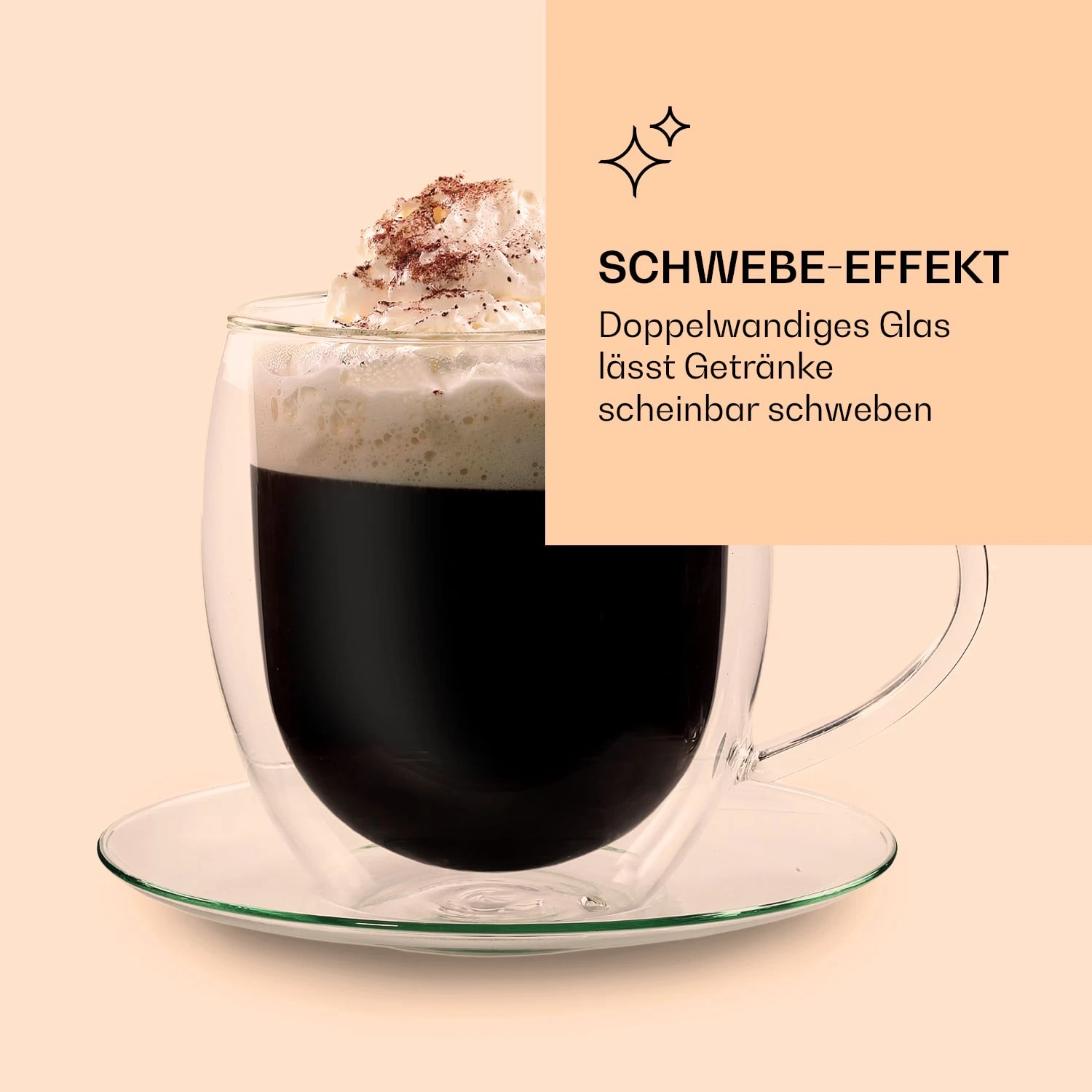 Trinkglas | 400ml | Doppelwandig 6 Trinkglas | 400ml | Doppelwandig – Bild 4