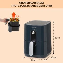 [Gebraucht] Crisp-Pro Heißluftfritteuse Air Fryer 1400W -KLarstein Verkaufsgeschäft 10040698 de 0006 usp 1