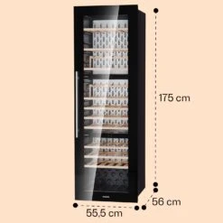 Vinsider 89 Built-In Trio Einbau-Weinkühlschrank -KLarstein Verkaufsgeschäft 10040720 yy 0008 dimensions