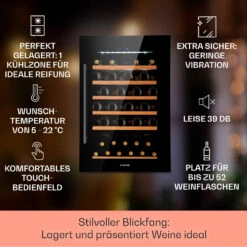 [Wiederverpackt] Vinsider 52 Built-In Uno Einbau-Weinkühlschrank -KLarstein Verkaufsgeschäft 10040733 de 0002 usp