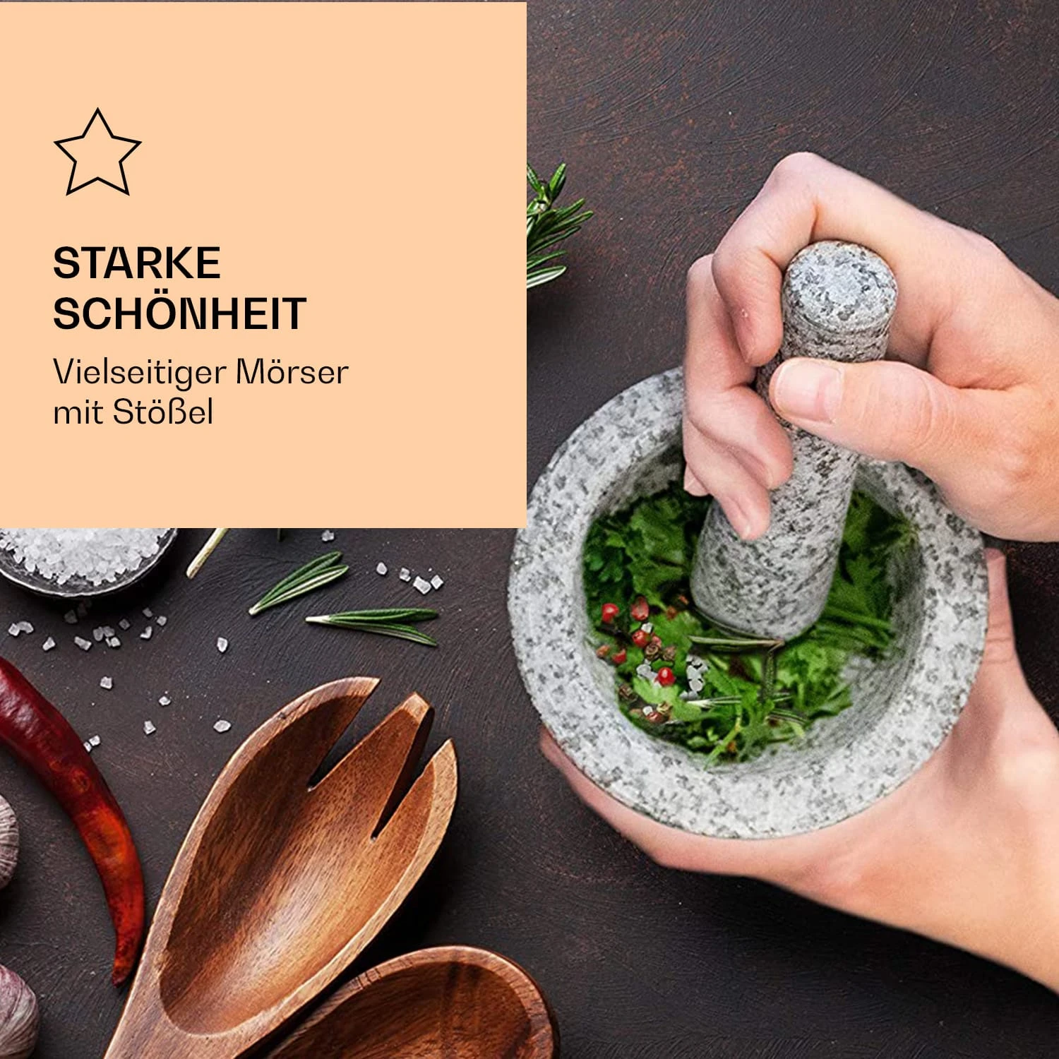 Mörser Mit Stößel 360 Ml 4 Mörser Mit Stößel 360 Ml – Bild 2