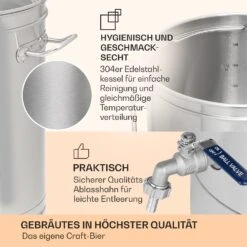 [Wiederverpackt] Brauheld Smart 65 Maischekessel -KLarstein Verkaufsgeschäft 10041154 de 0008 usp