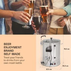 [Wiederverpackt] Brauheld Smart 65 Maischekessel -KLarstein Verkaufsgeschäft 10041154 uk 0006 usp