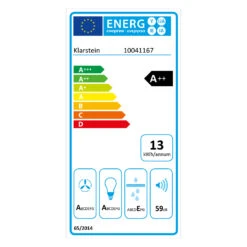[Wiederverpackt] Ava 60 Dunstabzugshaube 60cm -KLarstein Verkaufsgeschäft 10041167 energy label 1