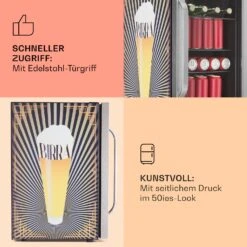 [Wiederverpackt] Beersafe 70 Birra Edition Kühlschrank -KLarstein Verkaufsgeschäft 10041177 de 0004 usp