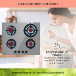 [Gebraucht] Firetale Gaskochfeld 4-flammig -KLarstein Verkaufsgeschäft 10041302 de 0003 usp 1