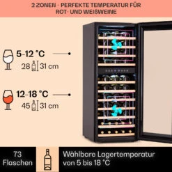 [Gebraucht] Barossa 73 Duo Weinkühlschrank 2 Zonen -KLarstein Verkaufsgeschäft 10041308 de 0003 logo 1