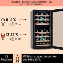 Vinamour 33 Duo Weinkühlschrank 2 Zonen 12 Vinamour 33 Duo Weinkühlschrank 2 Zonen -KLarstein Verkaufsgeschäft 10041311 de 0003 logo