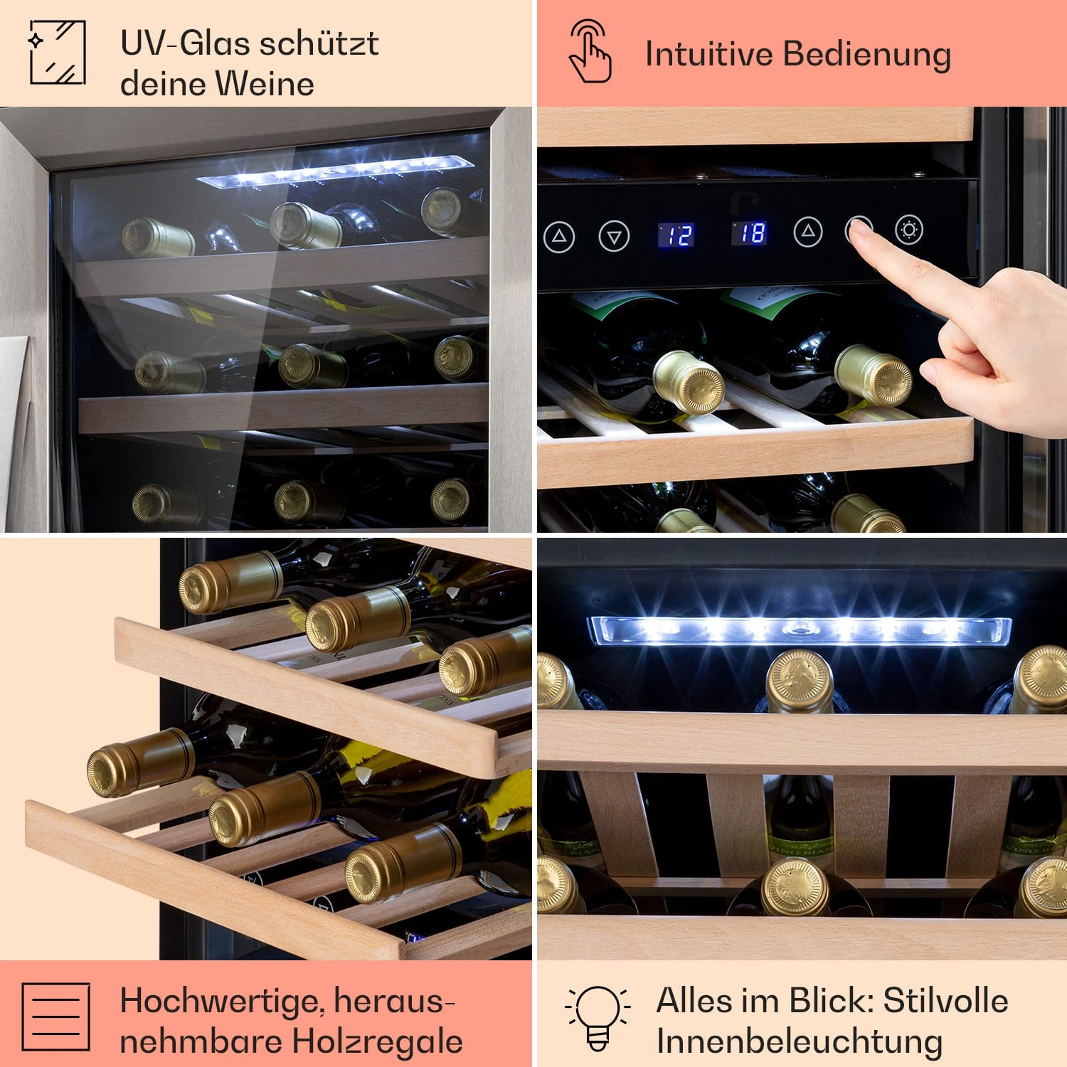 Vinamour 33 Duo Weinkühlschrank 2 Zonen 7 Vinamour 33 Duo Weinkühlschrank 2 Zonen – Bild 5