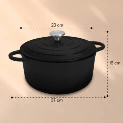 [Wiederverpackt] Podolica Bräter 4 Liter -KLarstein Verkaufsgeschäft 10041831 yy 0011 dimensions