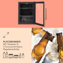 [Gebraucht] Beersafe XL Getränkekühlschrank Mit Glastür 60 Liter -KLarstein Verkaufsgeschäft 10041891 de 0005 usp