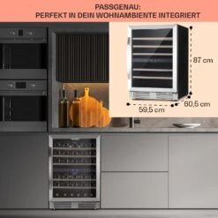 [Wiederverpackt] Vinovilla 50 Duo Einbau-Weinkühlschrank 2 Zonen -KLarstein Verkaufsgeschäft 10041900 de 0006 usp
