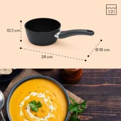 [Wiederverpackt] Noto Endurance Kasserolle Ø16cm -KLarstein Verkaufsgeschäft 10045005 yy 0008 dimensions