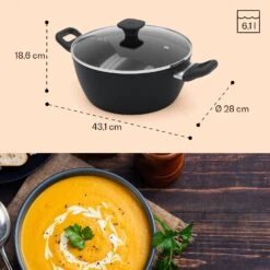 [Wiederverpackt] Noto Endurance Kochtopf Ø28cm -KLarstein Verkaufsgeschäft 10045008 yy 0009 dimensions