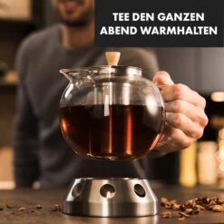 Sencha Design-Teekanne Mit Hibiscus Edelstahl-Stövchen -KLarstein Verkaufsgeschäft 10045059 de 0002 logo