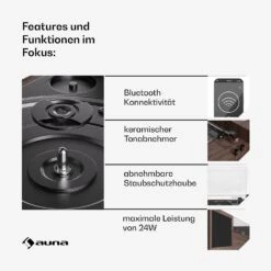 [Wiederverpackt] TT-Play 2x10W BT RCA-Out 3 Speed Plattenspieler -KLarstein Verkaufsgeschäft 10045081 de 0004 usp