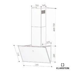 [Gebraucht] Laurel 60 Dunstabzugshaube -KLarstein Verkaufsgeschäft 10045315 yy 0011 dimensions