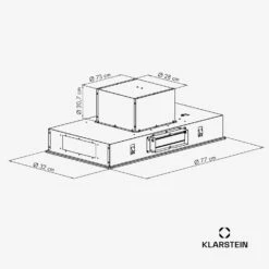 [Wiederverpackt] High Line Eco 77 Deckenhaube -KLarstein Verkaufsgeschäft 10045360 yy 0011 dimensions 1