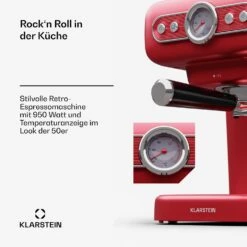 [Wiederverpackt] Espressionata Evo Espressomaschine 950W 19 Bar 1,2L 2 Tassen -KLarstein Verkaufsgeschäft 10045423 de 0003 usp