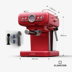[Wiederverpackt] Espressionata Evo Espressomaschine 950W 19 Bar 1,2L 2 Tassen -KLarstein Verkaufsgeschäft 10045423 yy 0011 dimensions