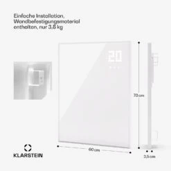 [Wiederverpackt] Wonderwall Smart Bornholm Infrarotheizung Für Die Wand 360W -KLarstein Verkaufsgeschäft 10045462 de 0007 usp 1