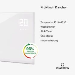[Gebraucht] Wonderwall Smart Bornholm Infrarotheizung Für Die Wand 480W -KLarstein Verkaufsgeschäft 10045463 de 0005 usp