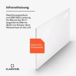 [Gebraucht] Wonderwall Smart Bornholm Infrarotheizung Für Die Wand 980W -KLarstein Verkaufsgeschäft 10045466 de 0003 usp