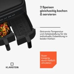 [Wiederverpackt] VitaFry Duo Heißluftfritteuse -KLarstein Verkaufsgeschäft 10045473 de 0004 usp