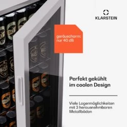 Beersafe 74 Slim Getränkekühlschrank Mit Glastür 74 Liter -KLarstein Verkaufsgeschäft 10045533 de 0004 usp