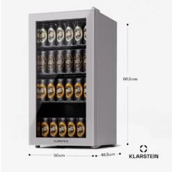 Beersafe 74 Slim Getränkekühlschrank Mit Glastür 74 Liter -KLarstein Verkaufsgeschäft 10045533 yy 0011 dimensions