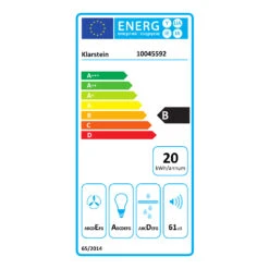 [Gebraucht] Contempo 60 Unterbau-Dunstabzugshaube -KLarstein Verkaufsgeschäft 10045592 energy label