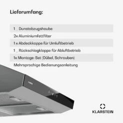 [Wiederverpackt] Contempo Neo Unterbau-Dunstabzugshaube -KLarstein Verkaufsgeschäft 10045600 de 0007 usp