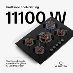 [Wiederverpackt] Goldflame 5 Gaskochfeld 5-flammig Autark -KLarstein Verkaufsgeschäft 10045626 de 0003 usp