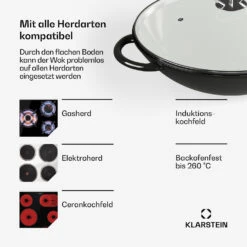 [Wiederverpackt] Jersey Wok Gusseisen Emailliert Rund -KLarstein Verkaufsgeschäft 10045729 de 0003 usp