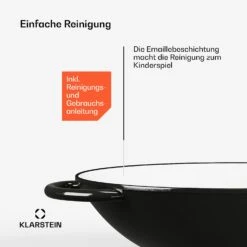 [Wiederverpackt] Jersey Wok Gusseisen Emailliert Rund -KLarstein Verkaufsgeschäft 10045729 de 0004 usp